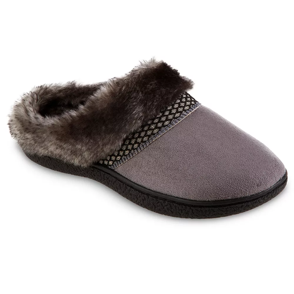 Women's isotoner Mallory Hoodback Slippers Made with Recycled Microsuede 1 Women's isotoner Mallory Hoodback Slippers Made with Recycled Microsuede