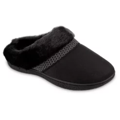 Women's isotoner Mallory Hoodback Slippers Made with Recycled Microsuede 16 Women's isotoner Mallory Hoodback Slippers Made with Recycled Microsuede -Hot Sale Adult Shop 4526414 Black