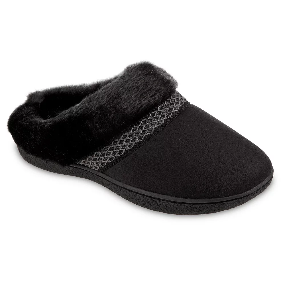 Women's isotoner Mallory Hoodback Slippers Made with Recycled Microsuede 5 Women's isotoner Mallory Hoodback Slippers Made with Recycled Microsuede - Image 5