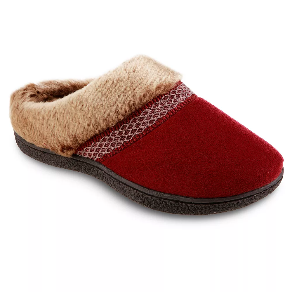 Women's isotoner Mallory Hoodback Slippers Made with Recycled Microsuede 4 Women's isotoner Mallory Hoodback Slippers Made with Recycled Microsuede - Image 4