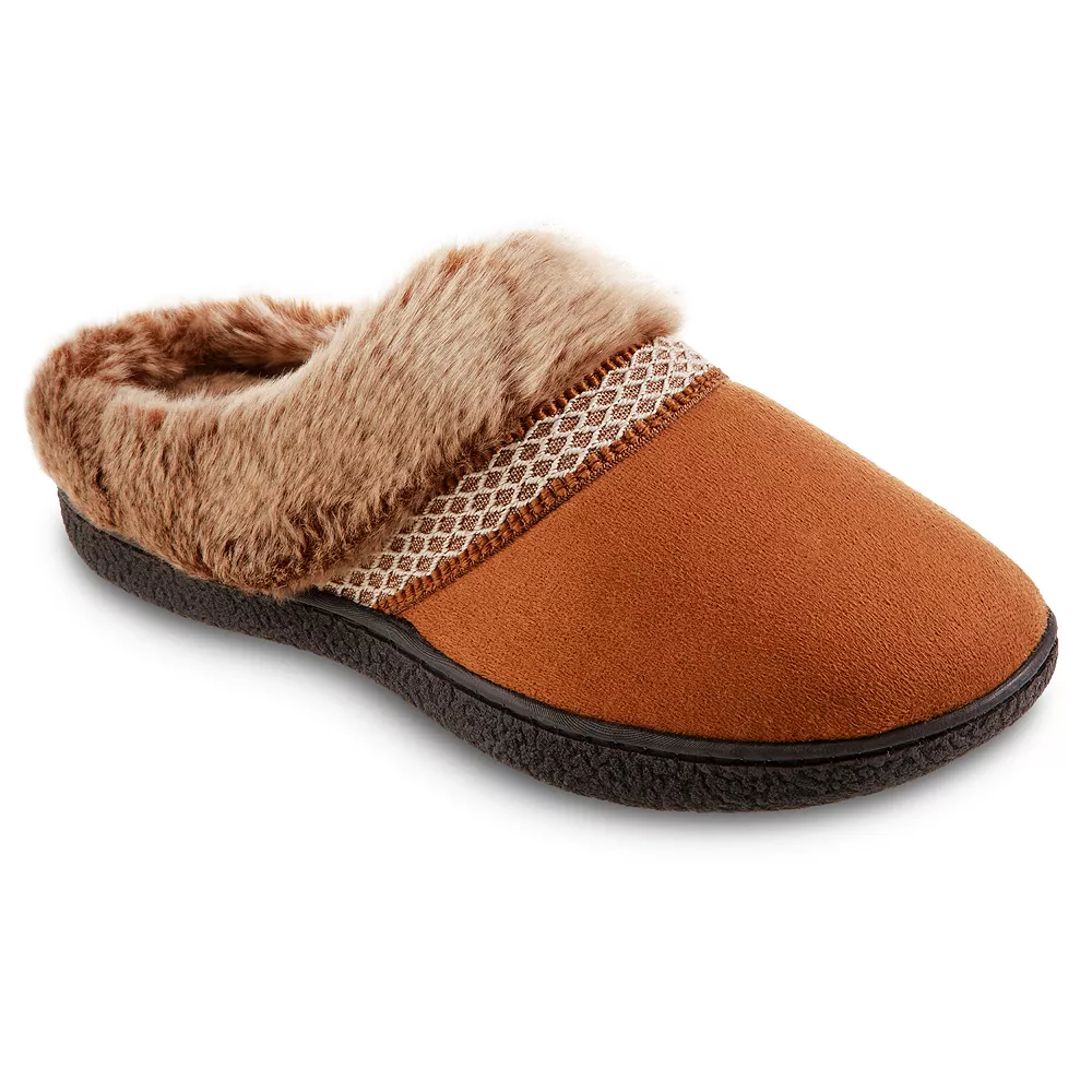 Women's isotoner Mallory Hoodback Slippers Made with Recycled Microsuede 2 Women's isotoner Mallory Hoodback Slippers Made with Recycled Microsuede - Image 2