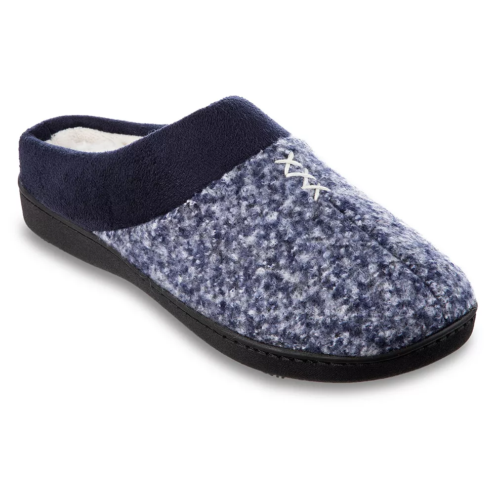 Women's isotoner Jessie Microsuede Heathered Knit Hoodback Slipper 1 Women's isotoner Jessie Microsuede Heathered Knit Hoodback Slipper