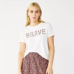 Women's Nine West Crewneck Graphic Tee -Hot Sale Adult Shop 4646703 Brave Floral