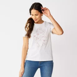 Women's Nine West Crewneck Graphic Tee -Hot Sale Adult Shop 4646703 Faces