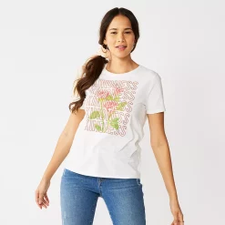 Women's Nine West Crewneck Graphic Tee -Hot Sale Adult Shop 4646703 Kindness Roses