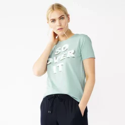 Women's Nine West Crewneck Graphic Tee -Hot Sale Adult Shop 4646703 So Over It