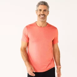 Men's Tek Gear® Core Dry Tek Tee -Hot Sale Adult Shop 4671350 Melon Peach Flare