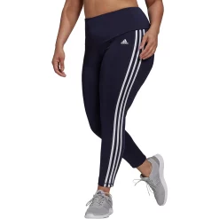 Plus Size adidas 3 Stripe Ankle Leggings -Hot Sale Adult Shop 4796624 Legend Ink White