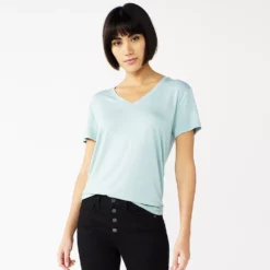 Women's Nine West Essential V-Neck Tee 55 Women's Nine West Essential V-Neck Tee -Hot Sale Adult Shop 4841148 Arctic Aqua