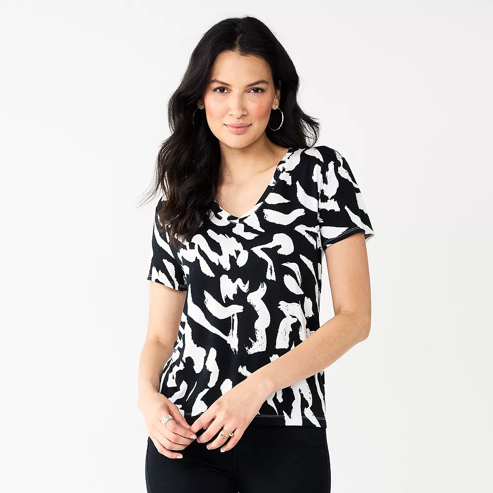 Women's Nine West Essential V-Neck Tee 19 Women's Nine West Essential V-Neck Tee - Image 19