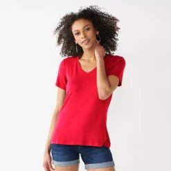 Women's Nine West Essential V-Neck Tee 45 Women's Nine West Essential V-Neck Tee -Hot Sale Adult Shop 4841148 Cupid Bow