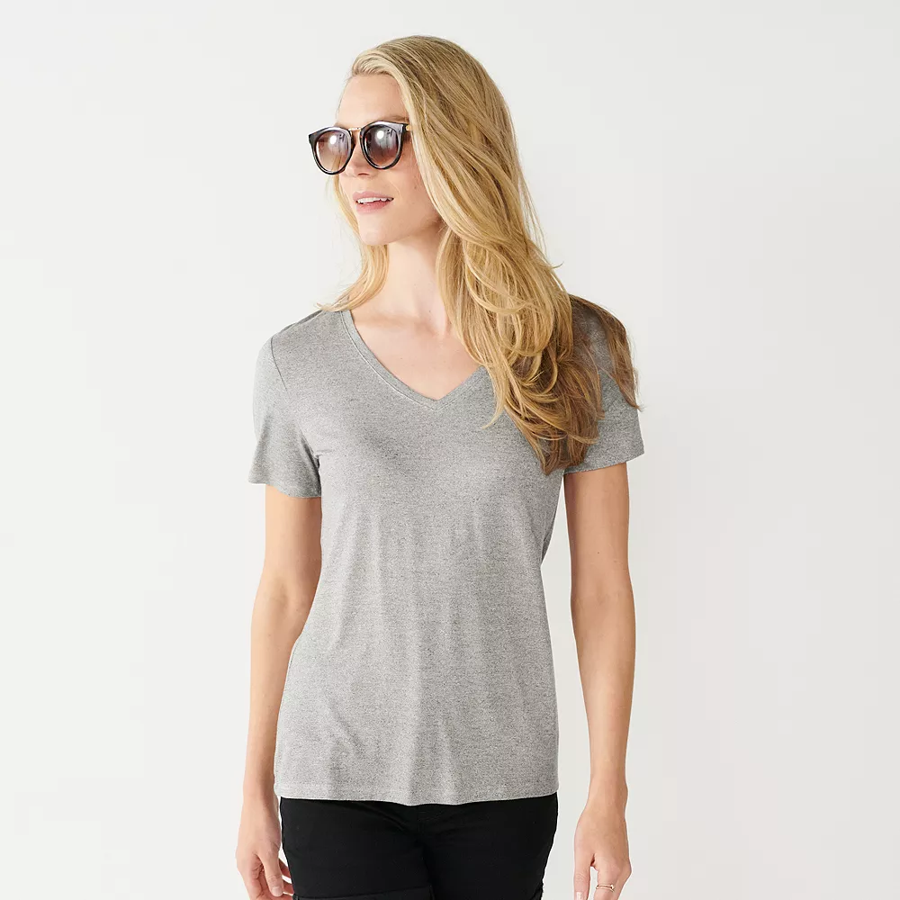 Women's Nine West Essential V-Neck Tee 2 Women's Nine West Essential V-Neck Tee - Image 2