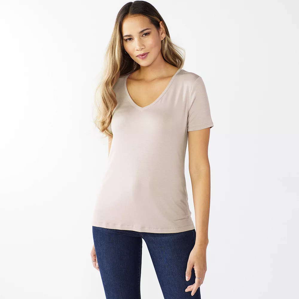 Women's Nine West Essential V-Neck Tee 4 Women's Nine West Essential V-Neck Tee - Image 4
