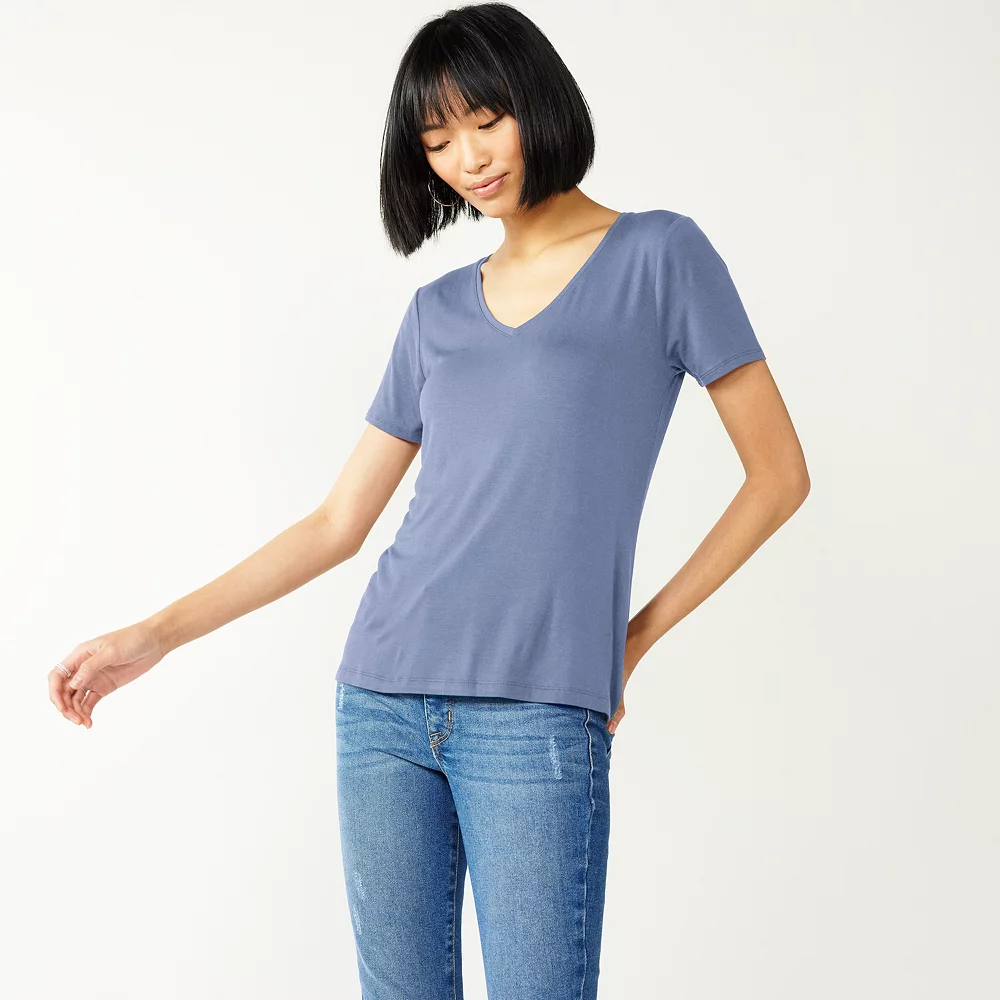 Women's Nine West Essential V-Neck Tee 8 Women's Nine West Essential V-Neck Tee - Image 8