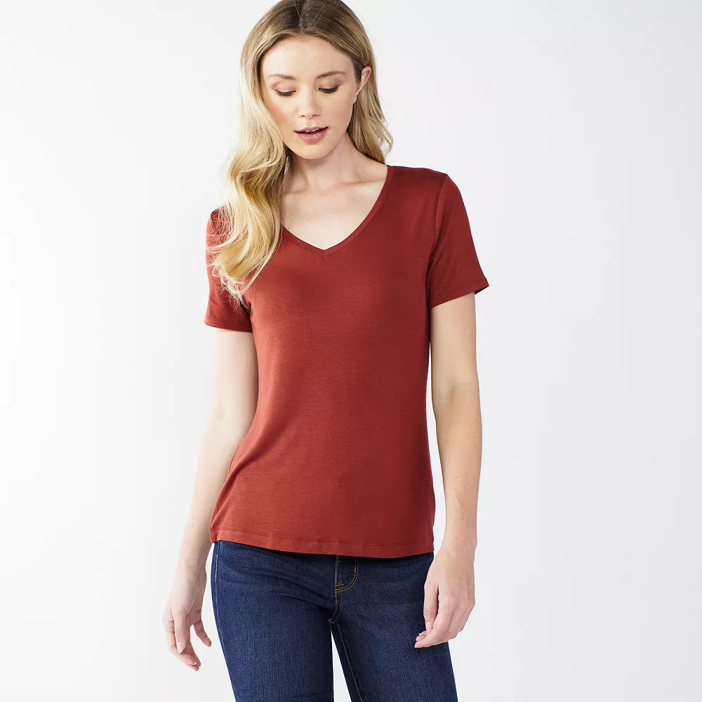 Women's Nine West Essential V-Neck Tee 14 Women's Nine West Essential V-Neck Tee - Image 14