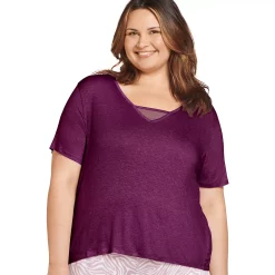 Women's Jockey® Cool & Comfy Pajama Tee -Hot Sale Adult Shop 4896060 Deep Raspberry
