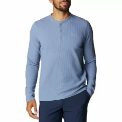 Men's Columbia Pine Peak Waffle Henley -Hot Sale Adult Shop 4898094 Bluestone