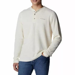 Men's Columbia Pine Peak Waffle Henley -Hot Sale Adult Shop 4898094 Chalk