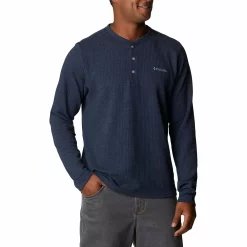 Men's Columbia Pine Peak Waffle Henley -Hot Sale Adult Shop 4898094 Collegiate Navy