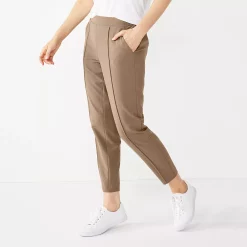 Women's Nine West Relaxed Crop Pull-On Pants 17 Women's Nine West Relaxed Crop Pull-On Pants -Hot Sale Adult Shop 4911770 Mushroom