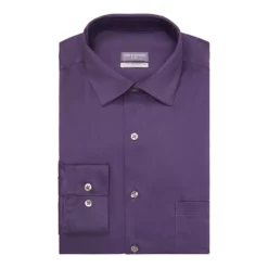 Men's Van Heusen Ultra Wrinkle-Free Regular-Fit Dress Shirt -Hot Sale Adult Shop 4933454 Eggplant