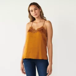 Women's Nine West Lace Trim Cami -Hot Sale Adult Shop 4944769 Brown