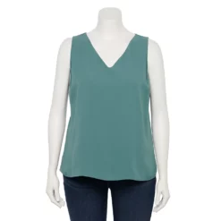 Plus Size Nine West Essential V-Neck Tank -Hot Sale Adult Shop 4952917 Huxley Blue