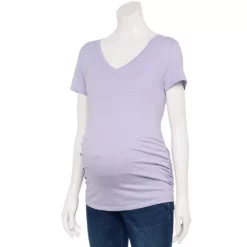 Maternity Sonoma Goods For Life® Essential V-Neck Tee -Hot Sale Adult Shop 4980526 Glazed Berry