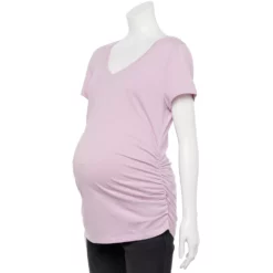 Maternity Sonoma Goods For Life® Essential V-Neck Tee -Hot Sale Adult Shop 4980526 Lilac Jade