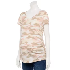 Maternity Sonoma Goods For Life® Essential V-Neck Tee -Hot Sale Adult Shop 4980526 Neutral Camo
