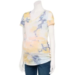 Maternity Sonoma Goods For Life® Essential V-Neck Tee -Hot Sale Adult Shop 4980526 Neutral Tie Dye