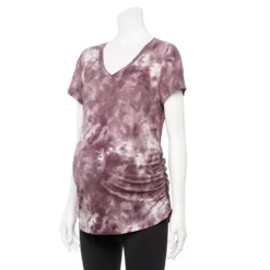 Maternity Sonoma Goods For Life® Essential V-Neck Tee -Hot Sale Adult Shop 4980526 Purple Tie Dye