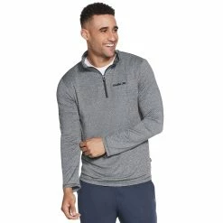 Men's Skechers® Skech Air 1/4 Zip -Hot Sale Adult Shop 4981374 Black White Heather