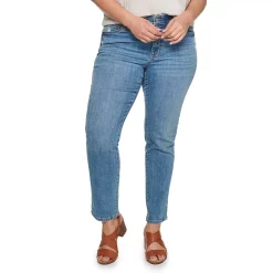 Plus Size Sonoma Goods For Life® Premium Elastic-Waist Midrise Straight-Leg Jeans -Hot Sale Adult Shop 4988856 Manor