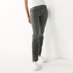 Women's Nine West Tummy-Control Slim Straight Jeans -Hot Sale Adult Shop 4991601 Gray