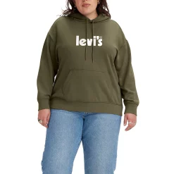 Plus Size Levi's® Logo Graphic Hoodie -Hot Sale Adult Shop 5003788 Martini Olive