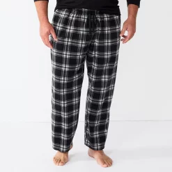 Big & Tall Sonoma Goods For Life® Microfleece Sleep Pants -Hot Sale Adult Shop 5010901 Big Black Plaid