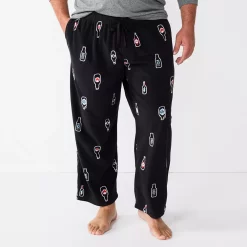Big & Tall Sonoma Goods For Life® Microfleece Sleep Pants -Hot Sale Adult Shop 5010901 Black Bottles
