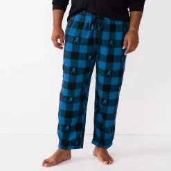 Big & Tall Sonoma Goods For Life® Microfleece Sleep Pants -Hot Sale Adult Shop 5010901 Blue Buffalo Deer