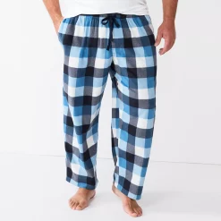 Big & Tall Sonoma Goods For Life® Microfleece Sleep Pants -Hot Sale Adult Shop 5010901 Blue Multi Check
