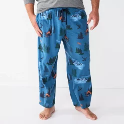 Big & Tall Sonoma Goods For Life® Microfleece Sleep Pants -Hot Sale Adult Shop 5010901 Blue Tree Tents