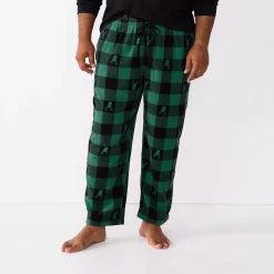 Big & Tall Sonoma Goods For Life® Microfleece Sleep Pants -Hot Sale Adult Shop 5010901 Green Buffalo Deer