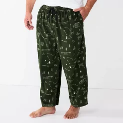 Big & Tall Sonoma Goods For Life® Microfleece Sleep Pants -Hot Sale Adult Shop 5010901 Green Camping Supplies
