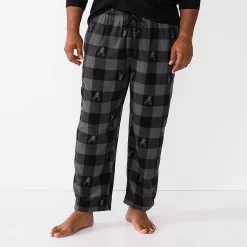 Big & Tall Sonoma Goods For Life® Microfleece Sleep Pants -Hot Sale Adult Shop 5010901 Grey Buffalo Deer