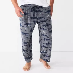 Big & Tall Sonoma Goods For Life® Microfleece Sleep Pants -Hot Sale Adult Shop 5010901 Grey Mountain Wolves