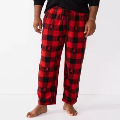 Big & Tall Sonoma Goods For Life® Microfleece Sleep Pants -Hot Sale Adult Shop 5010901 Red Buffalo Deer