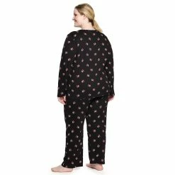 Plus Size Croft & Barrow® Textured Knit Henley Long Sleeve Pajama Top & Pajama Pants Sleep Set -Hot Sale Adult Shop 5011079 ALT