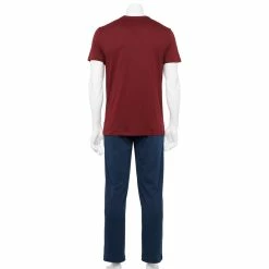 Men's Sonoma Goods For Life® Supersoft Modern-Fit Crewneck Tee & Open-Bottom Pants Pajama Set -Hot Sale Adult Shop 5012839 ALT