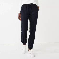 Women's Nine West Elastic-Cuff Relaxed Jogger Pants -Hot Sale Adult Shop 5028329 Mineral Black