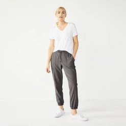 Women's Nine West Elastic-Cuff Relaxed Jogger Pants -Hot Sale Adult Shop 5028329 Shark Cove